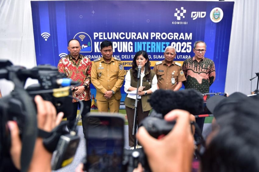 Meutya Hafid Luncurkan Ribuan Kampung Internet, Wagub Sumut Surya Sebut Sejalan Program Digitalisasi