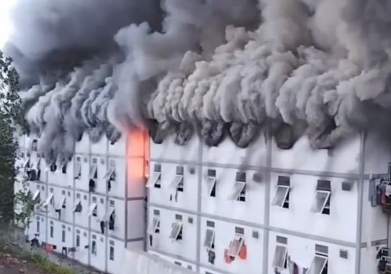 Hunian Pekerja Konstruksi di IKN Terbakar