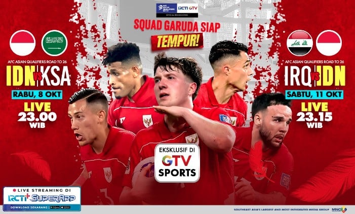 Live di GTV, Skuad Garuda Siap Tempur Demi Tiket Pentas Sepak Bola Dunia, Tak Gentar Menantang Raksasa Timur Tengah!