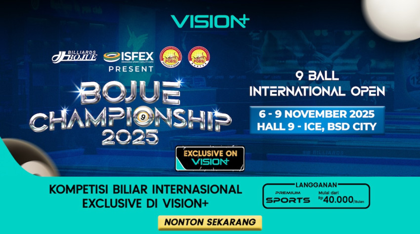 Jadwal Lengkap Bojue Championship 2025 – 9 Ball International Open di VISION+