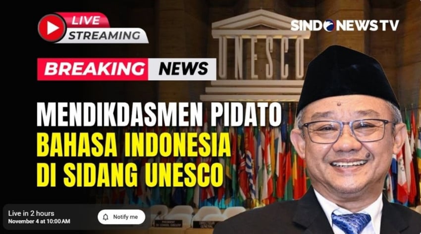 Momen Bersejarah! Mendikdasmen Abdul Mu’ti Bakal Pidato Pakai Bahasa Indonesia di Sidang Umum UNESCO