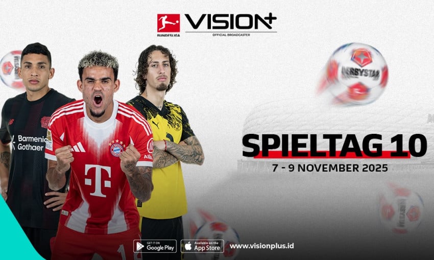 Nonton Bundesliga Matchday 10: Aksi Sengit Perebutan Puncak Klasemen di VISION+