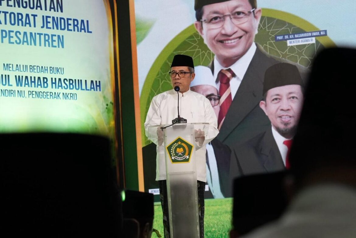 Angkat Keteladanan KH. Wahab Hasbullah, Menag Dorong Pesantren Cetak Leader Sekaligus Manager